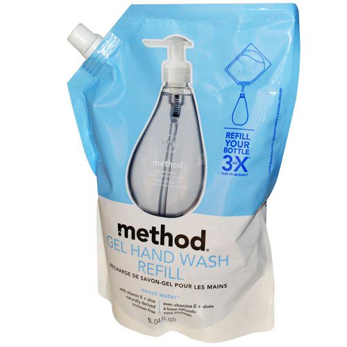 Method, Gel Hand Wash Refill, Sweet Water, 34 fl oz (1 L) فوائد