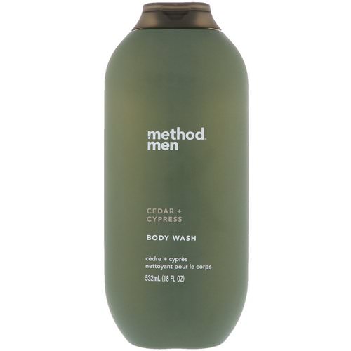 Method, Men, Body Wash, Cedar + Cypress, 18 fl oz (532 ml) فوائد