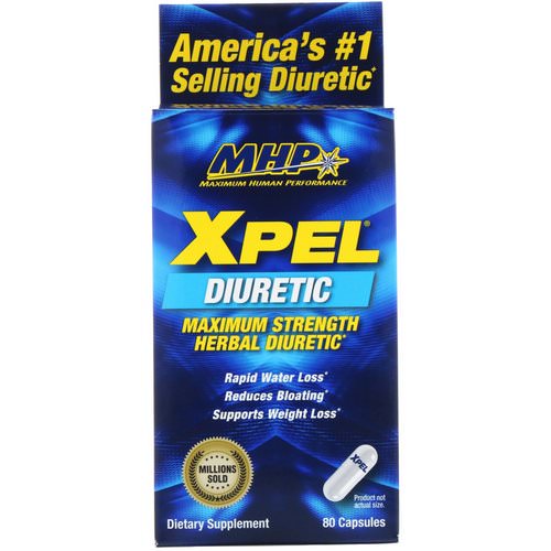 MHP, Xpel, Maximum Strength Herbal Diuretic, 80 Capsules فوائد