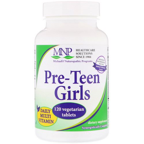 Michael's Naturopathic, Pre-Teen Girls Daily Multi Vitamin, 120 Vegetarian Tablets فوائد