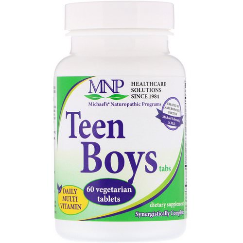 Michael's Naturopathic, Teen Boys Tabs, Daily Multi-Vitamin, 60 Vegetarian Tablets فوائد