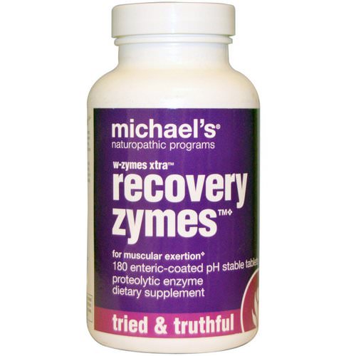 Michael's Naturopathic, W-Zymes Xtra, Recovery Zymes, 180 Enteric-Coated Tablets فوائد