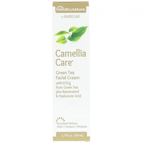 Mild By Nature, Camellia Care, EGCG Green Tea Skin Cream, 1.7 fl oz (50 ml) فوائد