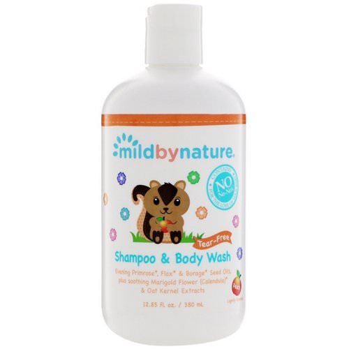 Mild By Nature, Tear-Free Baby Shampoo & Body Wash, Peach, 12.85 fl oz (380 ml) فوائد
