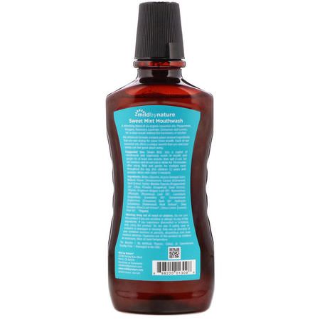 Mild By Nature, Mouthwash, Made with Peppermint Oil, Long-Lasting Fresh Breath, Sweet Mint, 16 fl oz:رذاذ, شطف