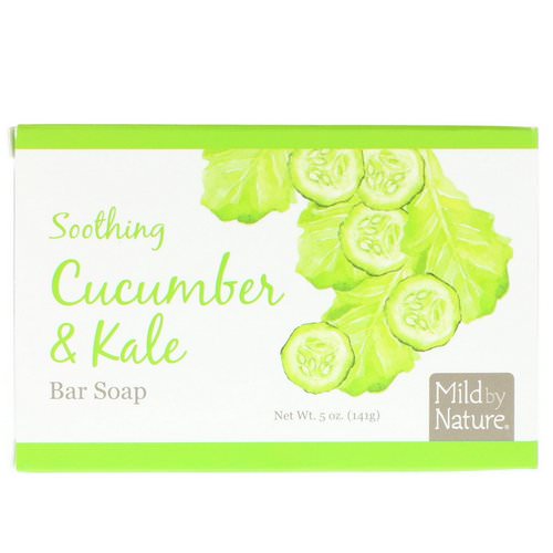 Mild By Nature, Soothing Bar Soap, Cucumber & Kale, 5 oz (141 g) فوائد