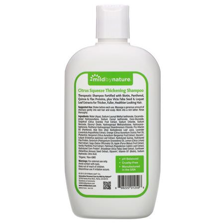 Mild By Nature, Thickening B-Complex + Biotin Shampoo by Madre Labs, No Sulfates, Citrus Squeeze, 14 fl oz (414 ml):شامب, العناية بالشعر