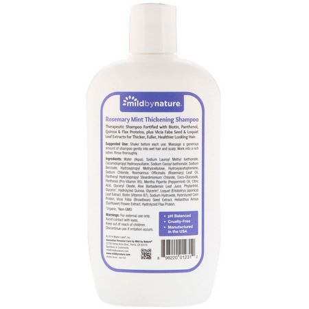 Mild By Nature, Thickening B-Complex + Biotin Shampoo by Madre Labs, No Sulfates, Rosemary Mint, 14 fl oz (414 ml):شامب, العناية بالشعر