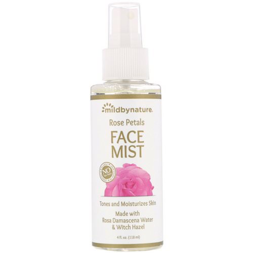 Mild By Nature, Witch Hazel, Rose Petal Face Mist, Alcohol-Free, 4 fl oz (118 ml) فوائد