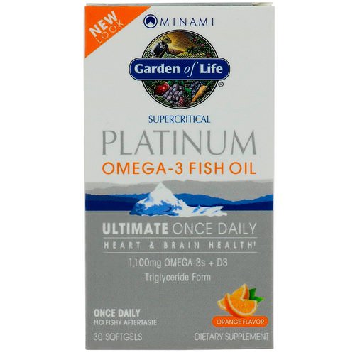 Minami Nutrition, Platinum, Omega-3 Fish Oil, Ultimate Once Daily, Orange Flavor, 30 Softgels فوائد