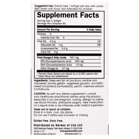 Minami Nutrition, Supercritical Mood Omega-3 Fish Oil, 500 mg, 60 Softgels:زيت السمك أوميغا 3, EPA DHA