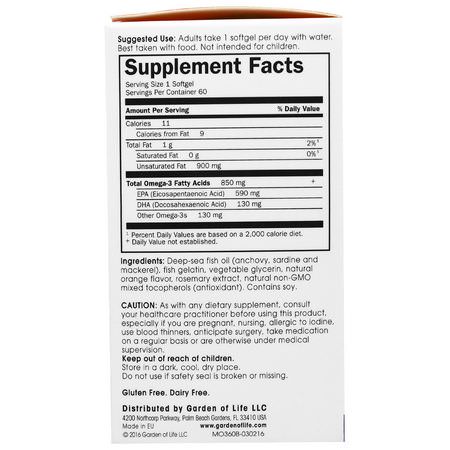 Minami Nutrition, Supercritical, Omega-3 Fish Oil, 850 mg, Orange Flavor, 60 Softgels:زيت السمك أوميغا 3, EPA DHA