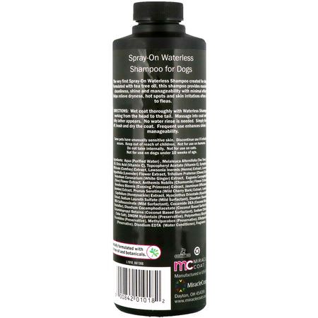 Miracle Care, Miracle Coat, Spray-On Waterless Shampoo, For Dogs, Meadow Fresh Scent, 12 fl oz (355 ml):تطهير الجسمr, Conditioner