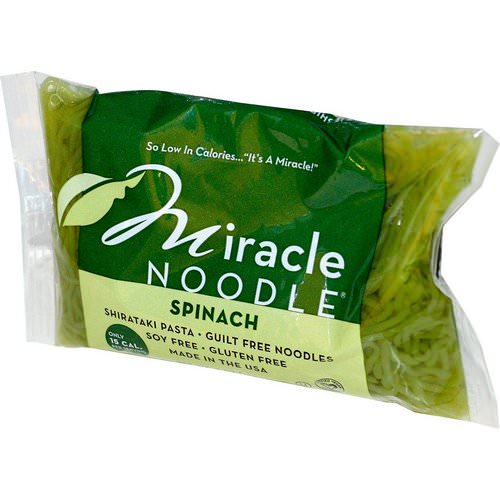 Miracle Noodle, Spinach, Shirataki Pasta, 7 oz (198 g) فوائد
