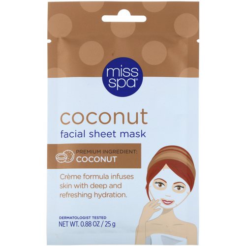Miss Spa, Coconut Facial Sheet Mask, 1 Mask فوائد
