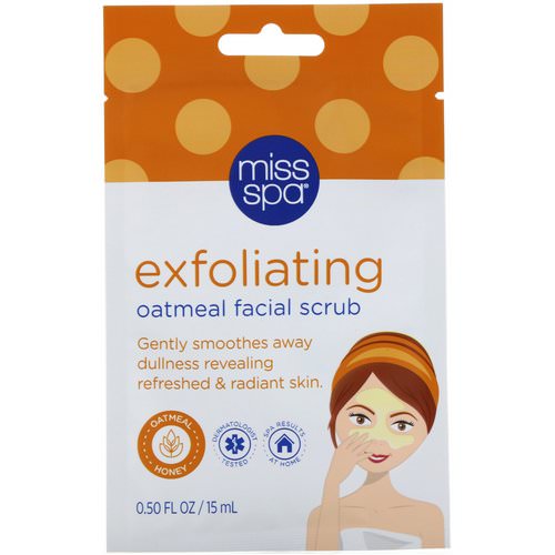 Miss Spa, Exfoliating Oatmeal Facial Scrub, 0.50 fl oz (15 ml) فوائد