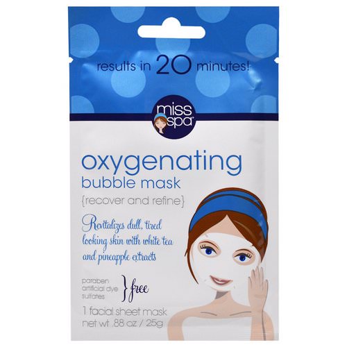 Miss Spa, Oxygenating Bubble Mask, 1 Facial Sheet Mask فوائد