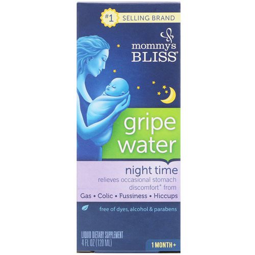 Mommy's Bliss, Night Time, Gripe Water, 1 Month+, 4 fl oz (120 ml) فوائد