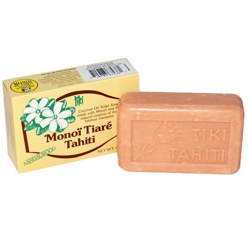 Monoi Tiare Tahiti, Coconut Oil Soap, Sandalwood Scented, 4.55 oz (130 g) فوائد