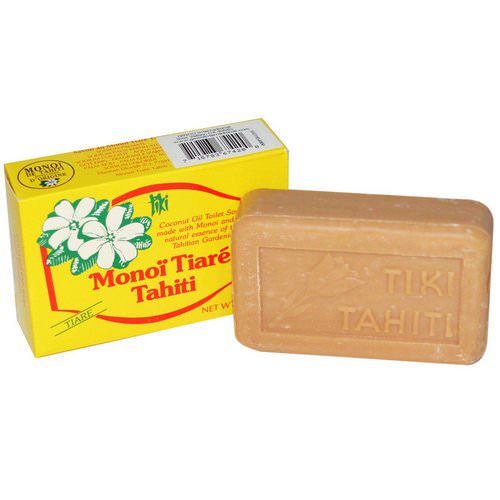 Monoi Tiare Tahiti, Coconut Oil Soap, Tiare (Gardenia) Scented, 4.55 oz (130 g) فوائد