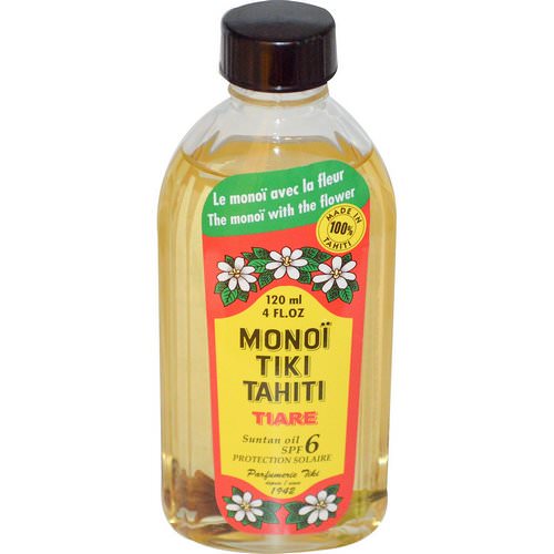 Monoi Tiare Tahiti, Suntan Oil SPF 6 Protection Solaire, Tiare (Gardenia), 4 fl oz (120 ml) فوائد