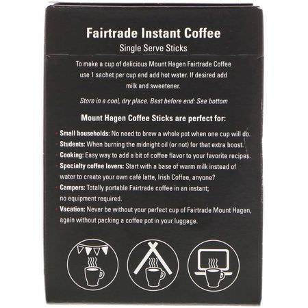 Mount Hagen, Organic Fairtrade Instant Coffee, 25 Single Serve Sticks, 1.76 oz (50 g):قه,ة ف,رية