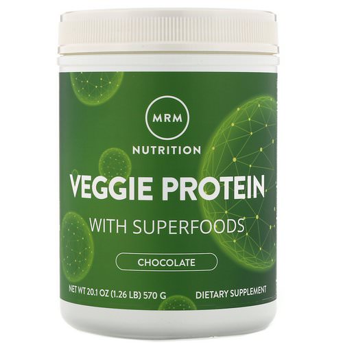 MRM, Nutrition, Veggie Protein with Superfoods, Chocolate, 1.26 lbs (570 g) فوائد