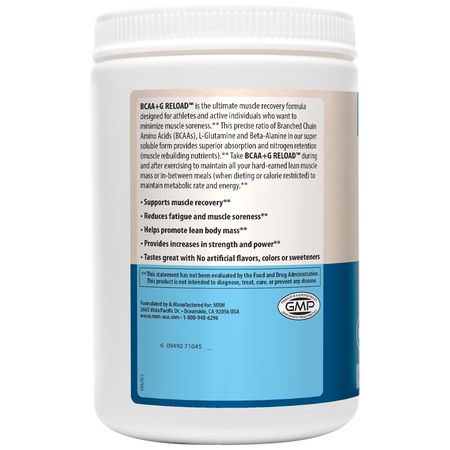 MRM BCAA L-Glutamine - L-Glutamine, BCAA, الأحماض الأمينية, المكملات الغذائية