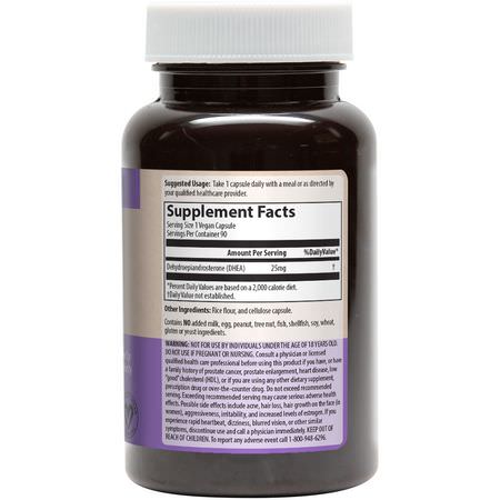 MRM, DHEA, 25 mg, 90 Vegan Capsules:DHEA, المكملات الغذائية