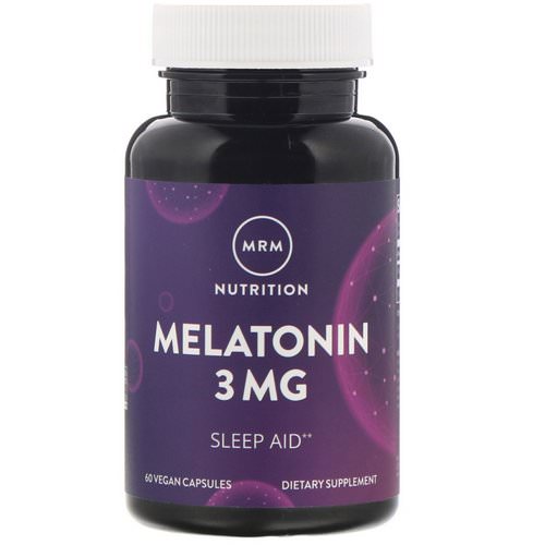 MRM, Nutrition, Melatonin, 3 mg, 60 Vegan Capsules فوائد