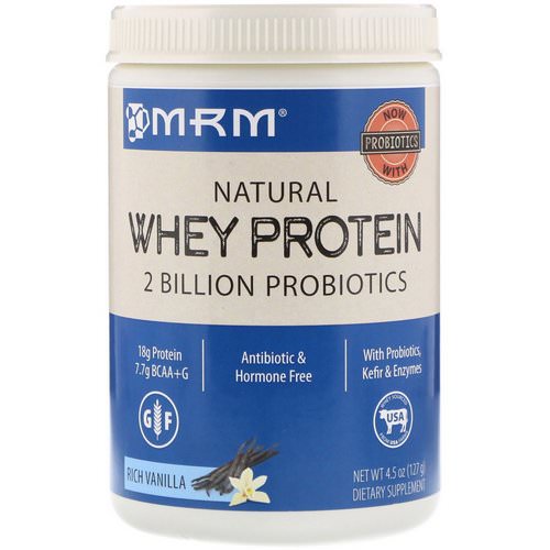 MRM, Natural Whey Protein, Rich Vanilla, 4.5 oz (127 g) فوائد