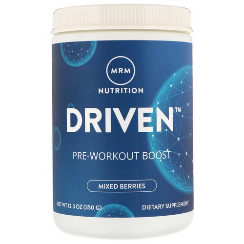 MRM, Nutrition, Driven, Pre-Workout Boost, Mixed Berries, 12.3 oz (350 g) فوائد