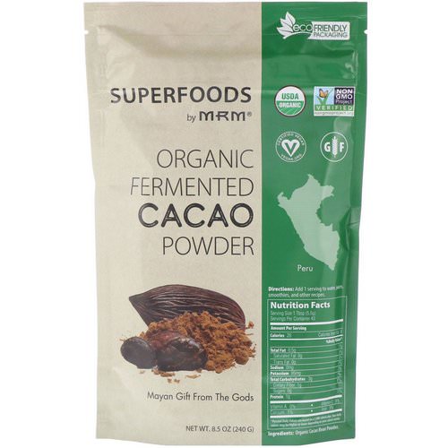 MRM, Organic Fermented Cacao Powder, 8.5 oz (240 g) فوائد
