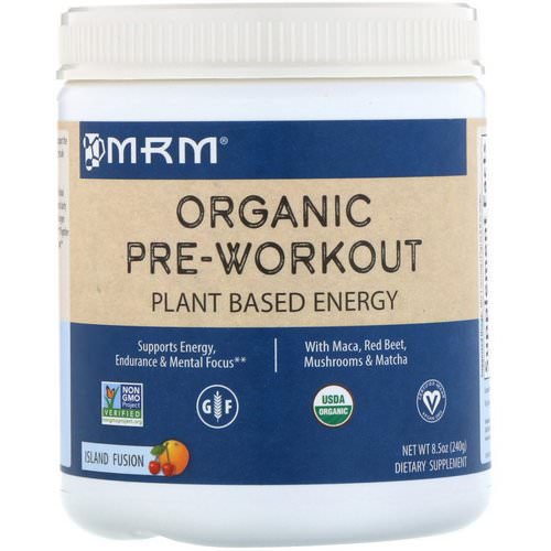 MRM, Organic Pre-Workout, Island Fusion, 8.5 oz (240 g) فوائد