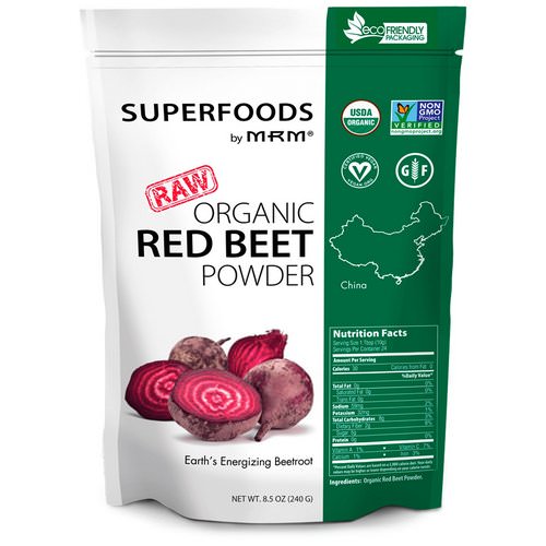 MRM, Raw Organic Red Beet Powder, 8.5 oz (240 g) فوائد