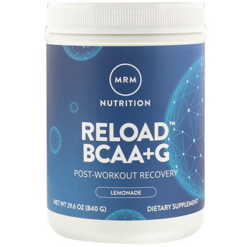 MRM, Reload BCAA + G, Post-Workout Recovery, Lemonade, 29.6 oz (840 g) فوائد