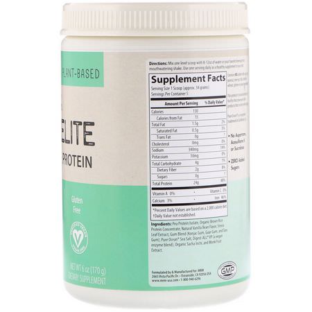 MRM, Smooth Veggie Elite Performance Protein, Rich Vanilla, 6 oz (170 g):البر,تين النباتي, المصنع