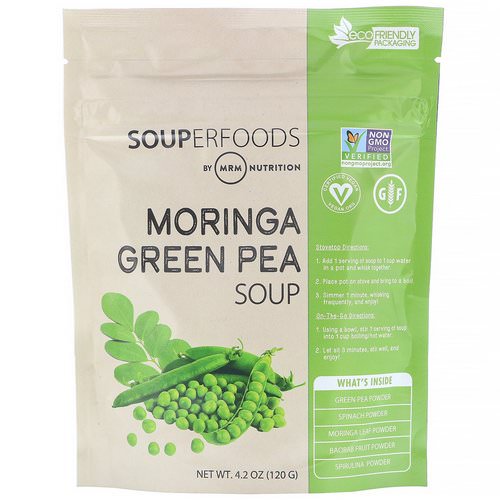 MRM, Superfoods, Moringa Green Pea Soup, 4.2 oz (120 g) فوائد