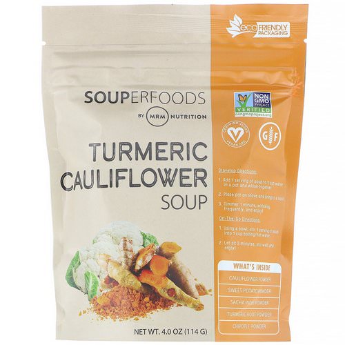 MRM, Souperfoods, Turmeric Cauliflower Soup, 4.0 oz (114 g) فوائد