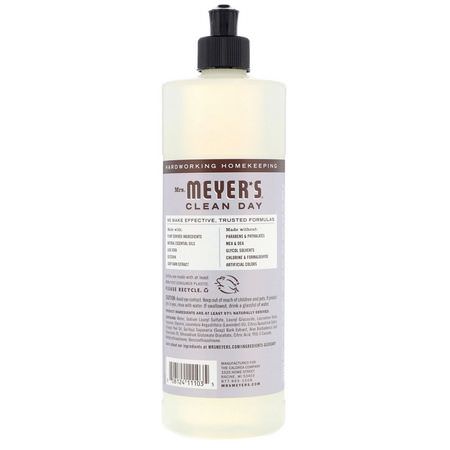 Mrs. Meyers Clean Day, Dish Soap, Lavender Scent, 16 fl oz (473 ml):منظفات الأ,اني, طبق