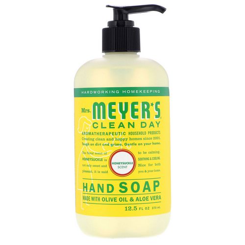 Mrs. Meyers Clean Day, Hand Soap, Honeysuckle Scent, 12.5 fl oz (370 ml) فوائد