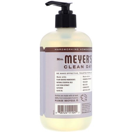 Mrs. Meyers Clean Day, Hand Soap, Lavender Scent, 12.5 fl oz (370 ml):صاب,ن اليد, الدش
