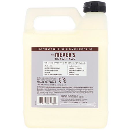 Mrs. Meyers Clean Day, Liquid Hand Soap Refill, Lavender Scent, 33 fl oz (975 ml):عب,ة صاب,ن اليد, الدش