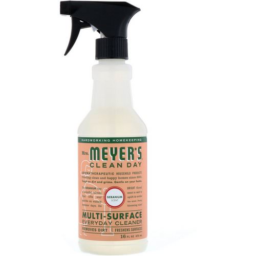 Mrs. Meyers Clean Day, Muti-Surface Everyday Cleaner, Geranium Scent, 16 fl oz (473 ml) فوائد