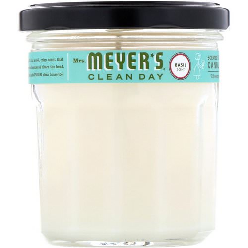Mrs. Meyers Clean Day, Scented Soy Candle, Basil Scent, 7.2 oz فوائد