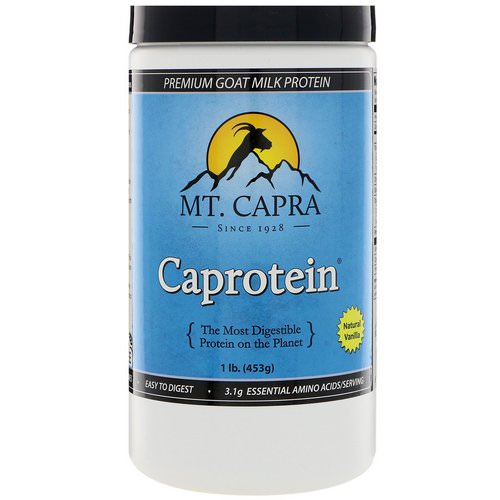 Mt. Capra, Caprotein, Premium Goat-Milk Protein, Natural Vanilla, 1 lb. (453 g) فوائد
