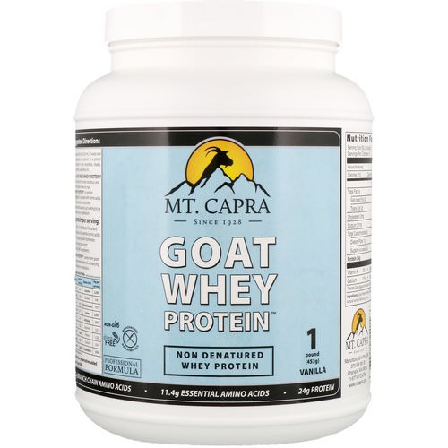 Mt. Capra, Goat Whey Protein, Vanilla, 1 Pound (453 g) فوائد