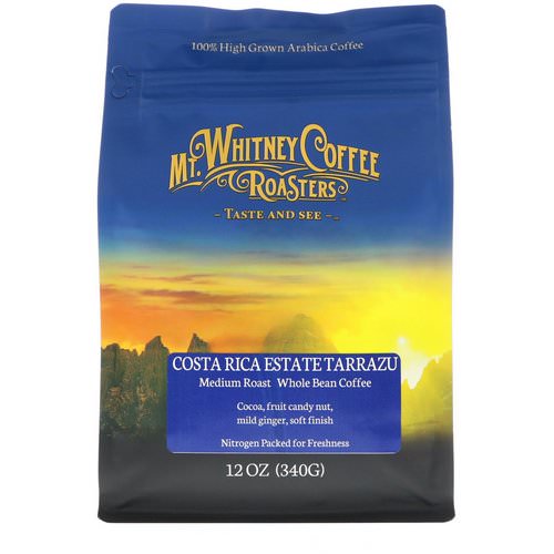 Mt. Whitney Coffee Roasters, Costa Rica Estate Tarrazu, Medium Plus Roast, Whole Bean Coffee, 12 oz (340 g) فوائد