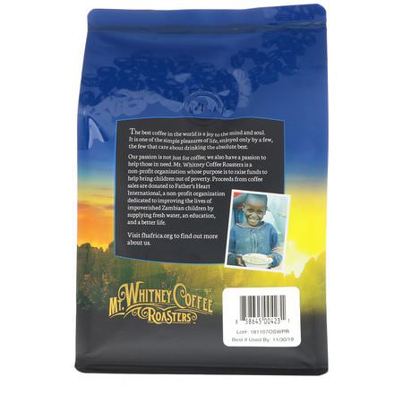 Mt. Whitney Coffee Roasters, Organic Peru Decaf, Medium Roast Whole Bean, 12 oz (340 g):مت,سطة التحميص, القه,ة