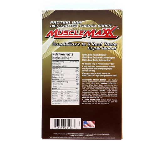 MuscleMaxx Whey Protein Bars Energy Bars - قضبان الطاقة, قضبان الرياضة, قضبان بر,تين مصل, أشرطة البر,تين